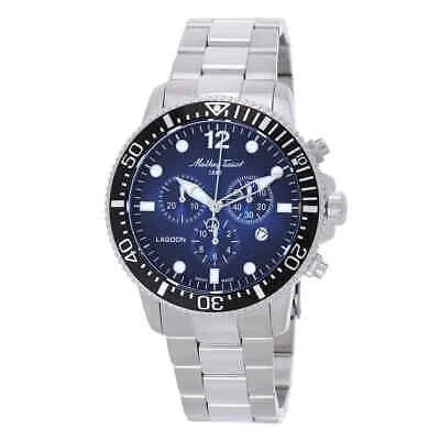 Pre-owned Mathey-tissot Lagoon Chronograph Quartz Blue Dial Men's Watch H123chabun