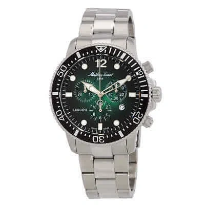 Pre-owned Mathey-tissot Lagoon Chronograph Quartz Green Dial Men's Watch H123chav