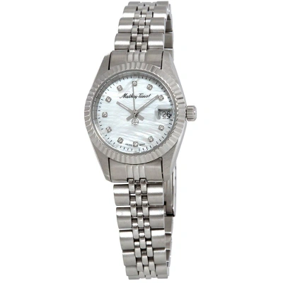 Mathey-tissot Mathey Ii Quartz Crystal White Mother Of Pearl Dial Ladies Watch D710ai In Mother Of Pearl / White