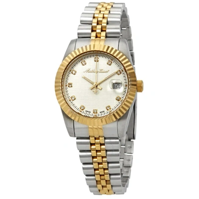Mathey-tissot Mathey Iii Quartz Crystal Silver Dial Ladies Watch D810bi In Two Tone  / Gold / Gold Tone / Silver / Yellow