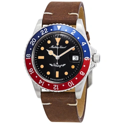 Mathey-tissot Mathey Vintage Automatic Black Dial Pepsi Bezel Men's Watch H900atlr In Red   / Black / Blue / Brown