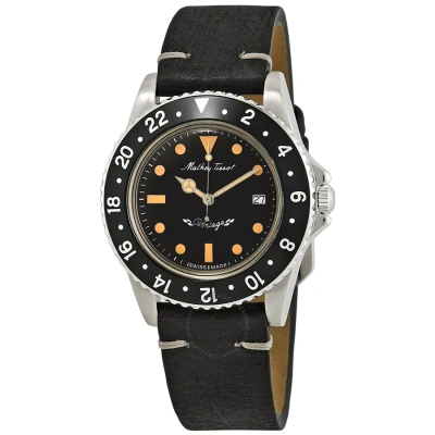 Mathey-tissot Mathey Vintage Quartz Black Dial Men's Watch H900aln In Black / Gold Tone