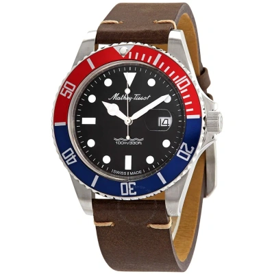 Mathey-tissot Mathey Vintage Quartz Black Dial Pepsi Bezel Men's Watch H9010alr In Red   / Black / Blue / Brown
