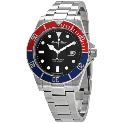 Mathey-tissot Mathey Vintage Quartz Black Dial Pepsi Bezel Men's Watch H9010ar In Red   / Black / Blue