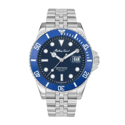 Mathey-tissot Mathy Ceramic Quartz Blue Dial Men's Watch H901crabu