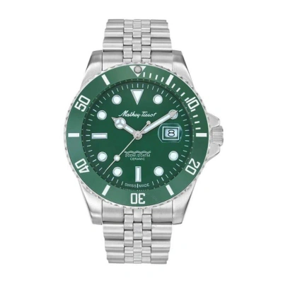 Mathey-tissot Mathy Ceramic Quartz Green Dial Men's Watch H901crav