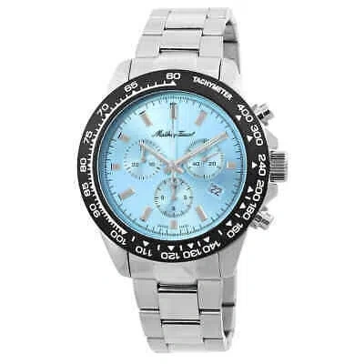 Pre-owned Mathey-tissot Mathy Chrono Chronograph Quartz Blue Dial Men's Watch H9010chabu