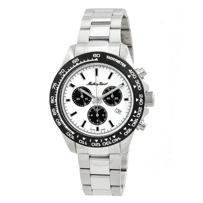 Mathey-tissot Mathy Chrono Chronograph Quartz White Dial Men's Watch H9010chai In Black / White