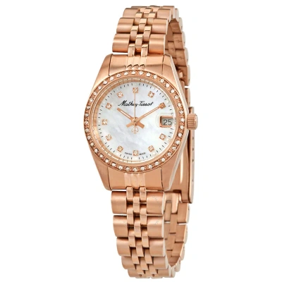 Mathey-tissot Mathy Iv Mother Of Pearl Dial Ladies Watch D709rqi In Gold / Gold Tone / Mop / Mother Of Pearl / Rose / Rose Gold / Rose Gold Tone / White