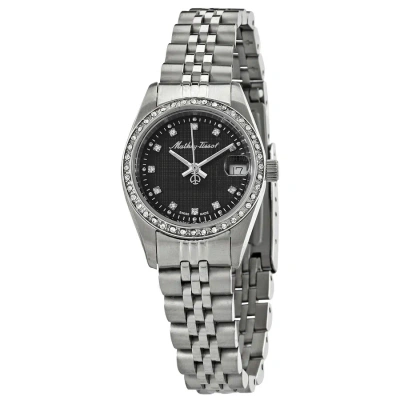 Mathey-tissot Mathy Iv Quartz Black Dial Ladies Watch D709aqn In Metallic