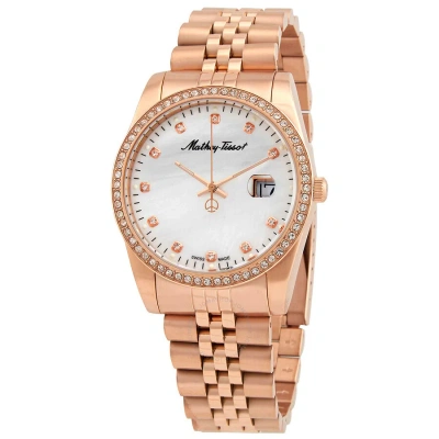 Mathey-tissot Mathy Iv Quartz Men's Watch H709rqi In Gold / Gold Tone / Mop / Mother Of Pearl / Rose / Rose Gold / Rose Gold Tone / White