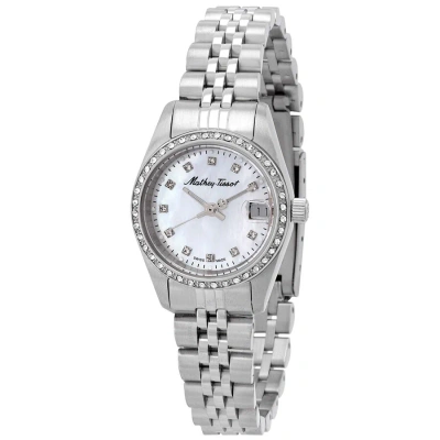 Mathey-tissot Mathy Iv Quartz Mother Of Pearl Dial Ladies Watch D709aqi In Mop / Mother Of Pearl / White