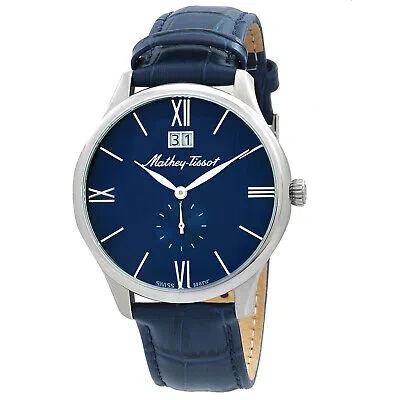 Pre-owned Mathey-tissot Mathey Tissot Men's Edmond Blue Dial Watch - H1886qabu