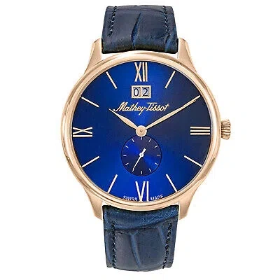 Pre-owned Mathey-tissot Mathey Tissot Men's Edmond Blue Dial Watch - H1886qpbu