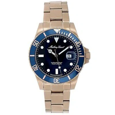 Pre-owned Mathey-tissot Mathey Tissot Mens Classic Blue Dial Quartz Watch H908aprbu Stainless Steel