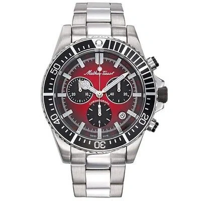 Pre-owned Mathey-tissot Mathey Tissot Mens Mathy Strike Red Dial Watch - H908char