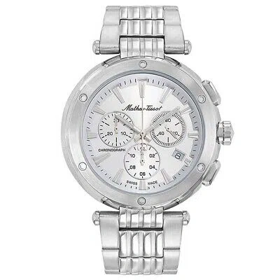 Pre-owned Mathey-tissot Mathey Tissot Mens Neptune Chrono Black Dial Watch - H912chai