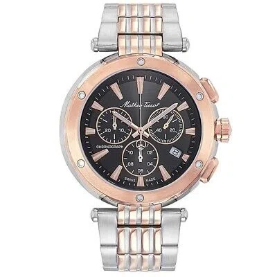 Pre-owned Mathey-tissot Mathey Tissot Mens Neptune Chrono Black Dial Watch - H912chrn
