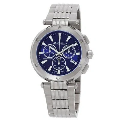 Pre-owned Mathey-tissot Mathey Tissot Mens Neptune Chrono Blue Dial Watch - H912chabu