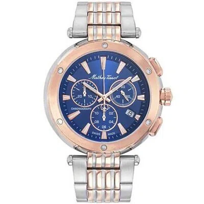 Pre-owned Mathey-tissot Mathey Tissot Mens Neptune Chrono Blue Dial Watch - H912chrbu