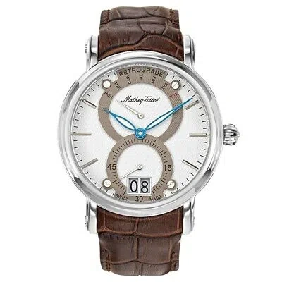 Pre-owned Mathey-tissot Mathey Tissot Mens Retrograde Watch H7022ai White Dial Stainless Steel