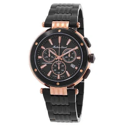 Pre-owned Mathey-tissot Neptune Chrono Chronograph Quartz Black Dial Men's Watch H912chnr