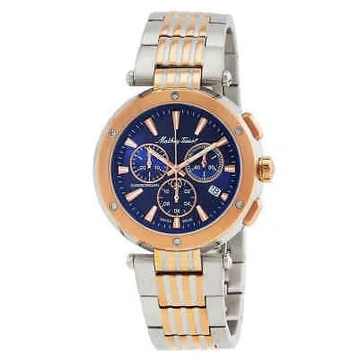 Pre-owned Mathey-tissot Neptune Chrono Chronograph Quartz Blue Dial Men's Watch H912chrbu