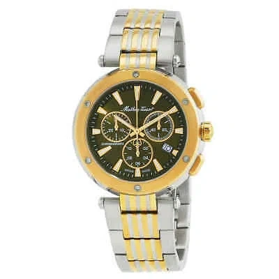 Pre-owned Mathey-tissot Neptune Chrono Chronograph Quartz Green Dial Men's Watch H912chbv