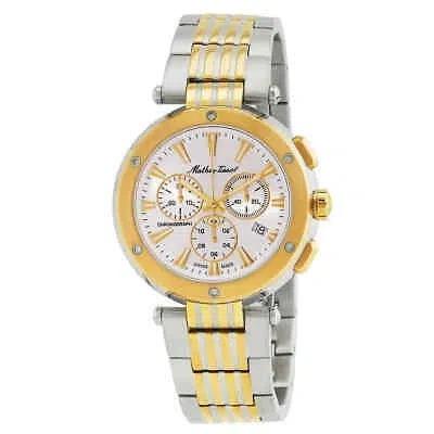 Pre-owned Mathey-tissot Neptune Chrono Chronograph Quartz Silver Dial Men's Watch H912chbi