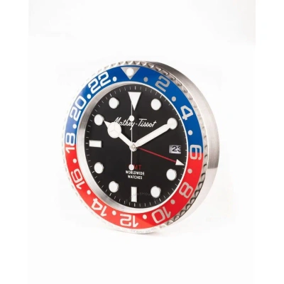 Mathey-tissot Pepsi Bezel Quartz Black Dial Wall Clock Wcar In Red   / Black / Blue