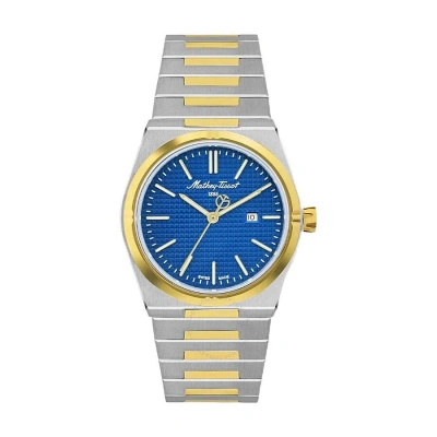 Mathey-tissot Quartz Blue Dial Ladies Watch D117bbu In Two Tone  / Blue / Gold Tone