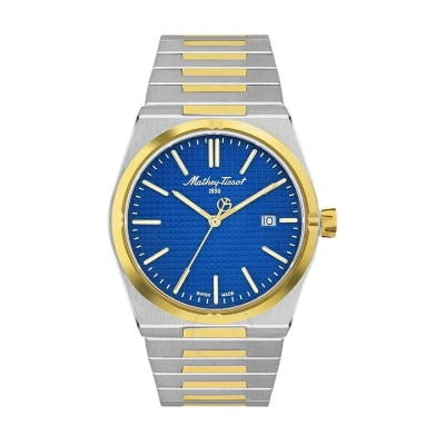 Mathey-tissot Quartz Blue Dial Men's Watch H117bbu In Two Tone  / Blue / Gold Tone
