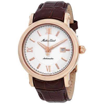 Mathey-tissot Renaissance Automatic White Dial Men's Watch H9030pi In Brown / Gold / Gold Tone / Rose / Rose Gold / Rose Gold Tone / White