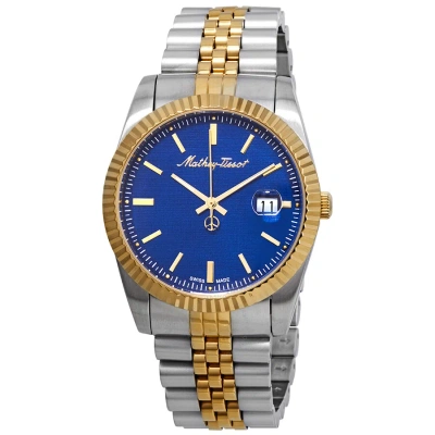 Mathey-tissot Rolly Iii Blue Dial Men's Watch H810bu In Two Tone  / Blue / Gold / Gold Tone / Yellow