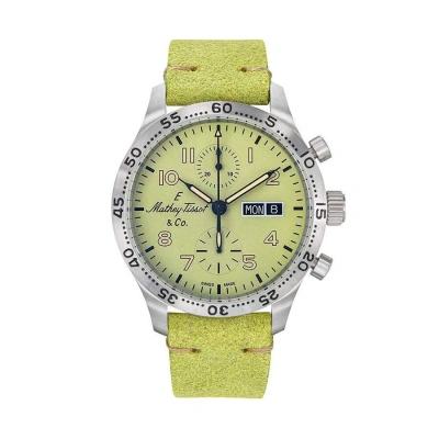 Mathey-tissot Type 21 Chrono Auto Chronograph Automatic Green Dial Men's Watch H1821chtlv In Black / Green