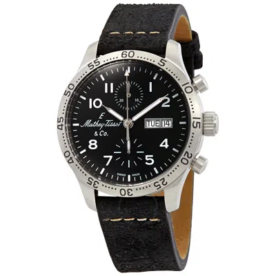 Mathey-tissot Type 21 Chrono Automatic Chronograph Black Dial Men's Watch H1821chatlng