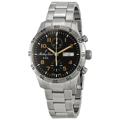 Mathey-tissot Type 21 Chrono Automatic Chronograph Black Dial Men's Watch H1821chatno