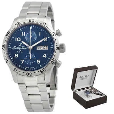 Pre-owned Mathey-tissot Type 21 Chronograph Automatic Blue Dial Men's Watch H1821chatbug