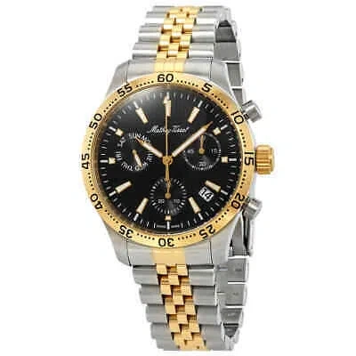 Pre-owned Mathey-tissot Type 22 Chronograph Black Dial Men's Watch H1822chbn