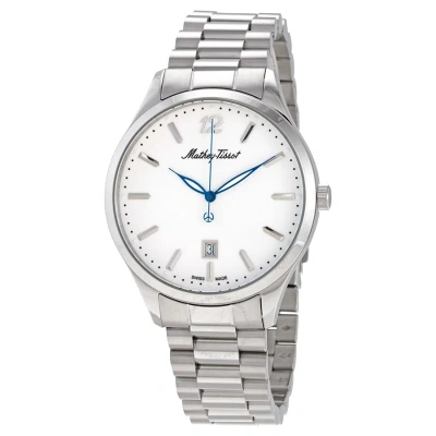 Mathey-tissot Urban Quartz Silver Dial Men's Watch H411mai In Blue / Silver