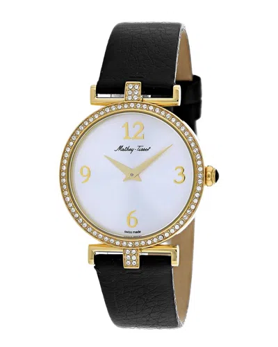 Mathey-tissot Gaia Quartz Silver Dial Ladies Watch D587qpyi In Black / Gold Tone / Silver / Yellow