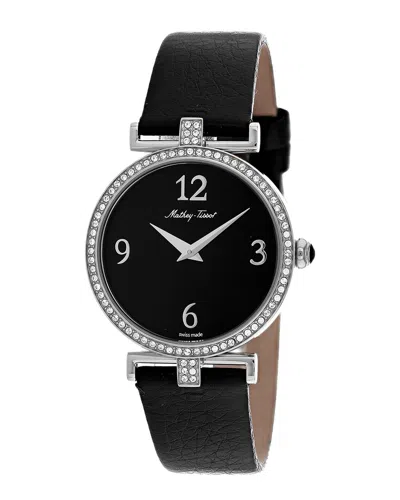 Mathey-tissot Gaia Quartz Black Dial Ladies Watch D587qan