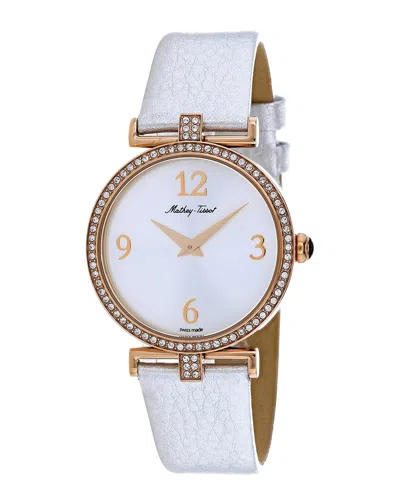 Mathey-tissot Women's Gaia Silver Dial Watch In Gold