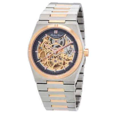 Pre-owned Mathey-tissot Zeus Skeleton Automatic Grey Dial Men's Watch H118cfrs
