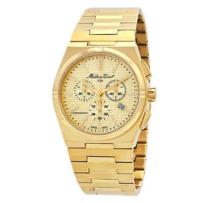 Pre-owned Mathey-tissot Zoltan Chrono Chronograph Quartz Gold Dial Men's Watch H117chpdi