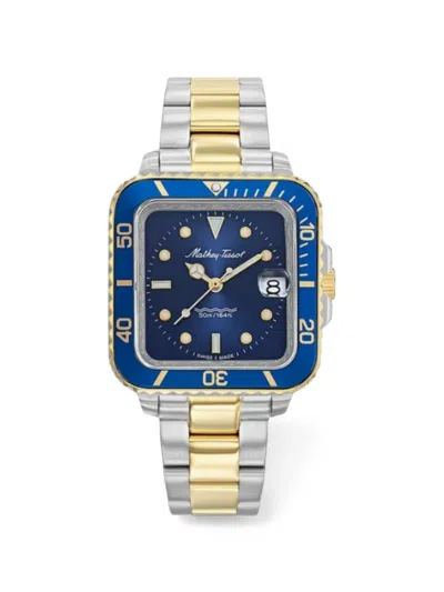 Mathey-tissot Mathy Vintage Square 34mm Watch In 블루