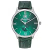 Mathey-tissot Edmond Quartz Green Dial Mens Watch H1886qav In Silver