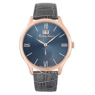 Mathey-tissot Men's Edmond Blue Dial Watch In White