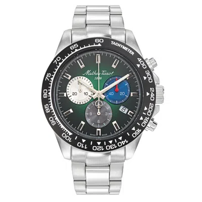 Mathey-tissot Men's Mathy Chess Black Dial Watch In Silver
