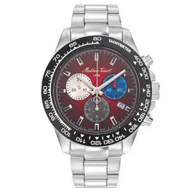 Mathey-tissot Men's Mathy Chess Red Dial Watch In Silver